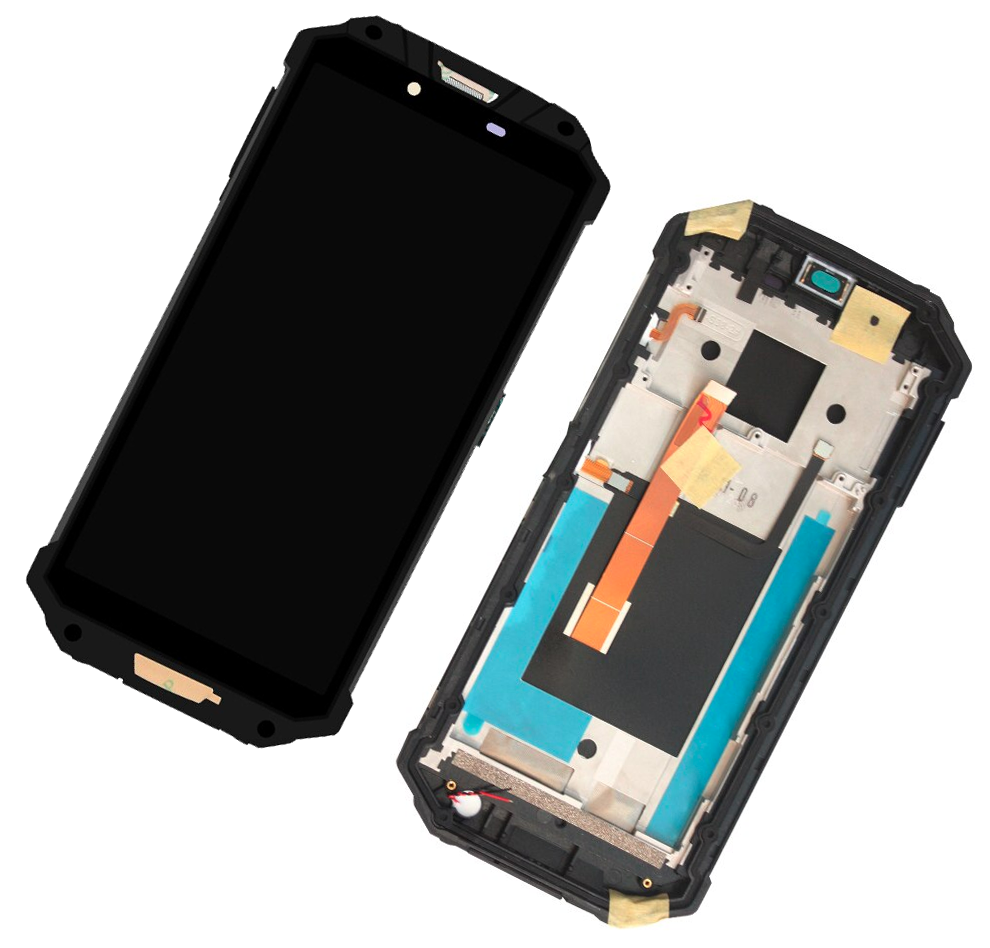 

Дисплей + сенсор с передней панелью для Oukitel WP2 Black, Черный