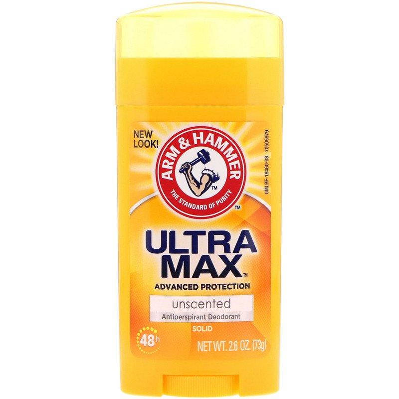 

Arm & Hammer, UltraMax, твердый антиперспирантный дезодорант, для женщин, без запаха, 73 г