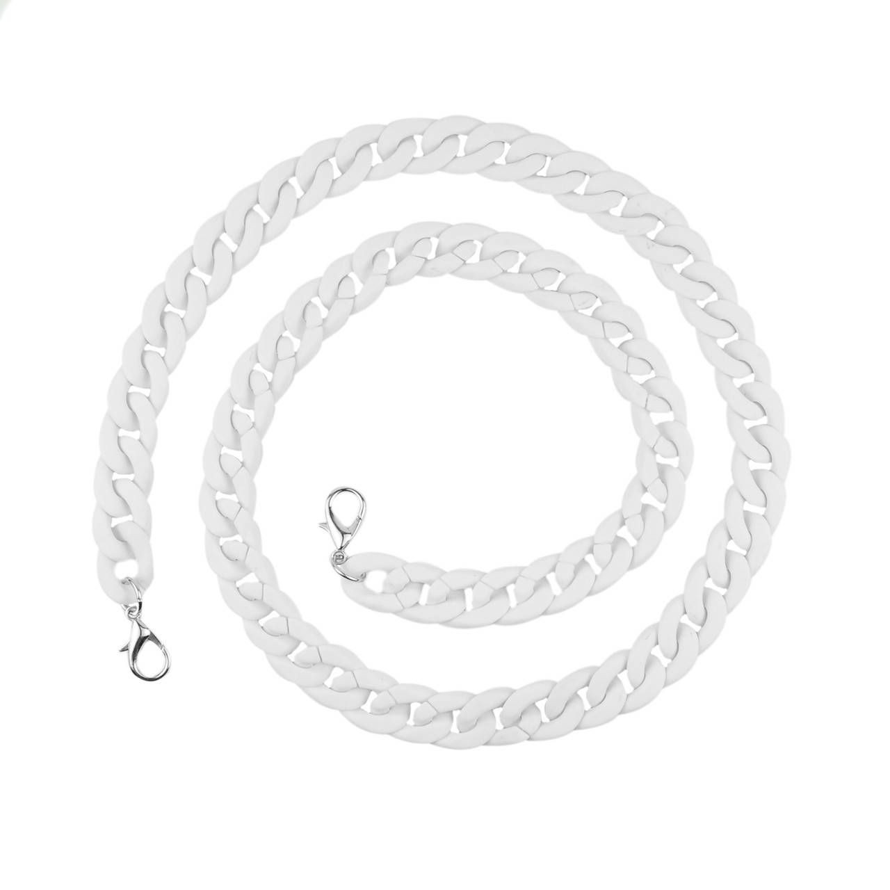 

Акриловий ланцюг 115 см, Біла матова, Белый