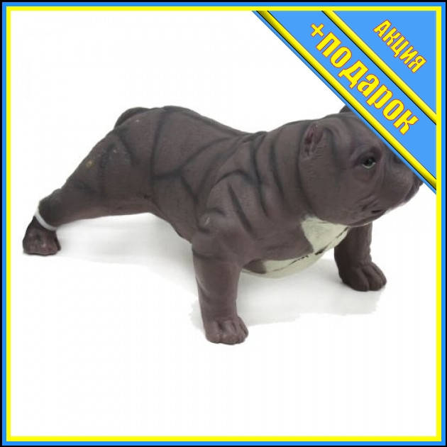 

* Фигурка "Собачка. Питбуль" TS-173076,Детская Мягкая игрушка,Мягкая игрушка,плюшевая игрушка,плюшевая Мягкая, Серый