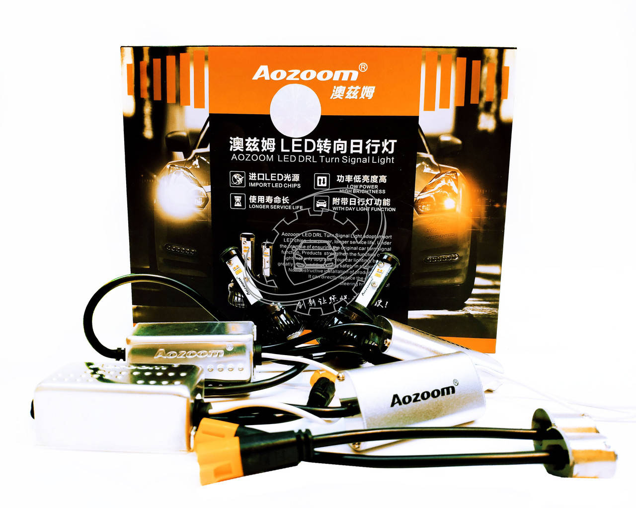 

Автолампы LED Aozoom, DRL/turn, ДХО, Поворот, Canbus, 1156, PY21W