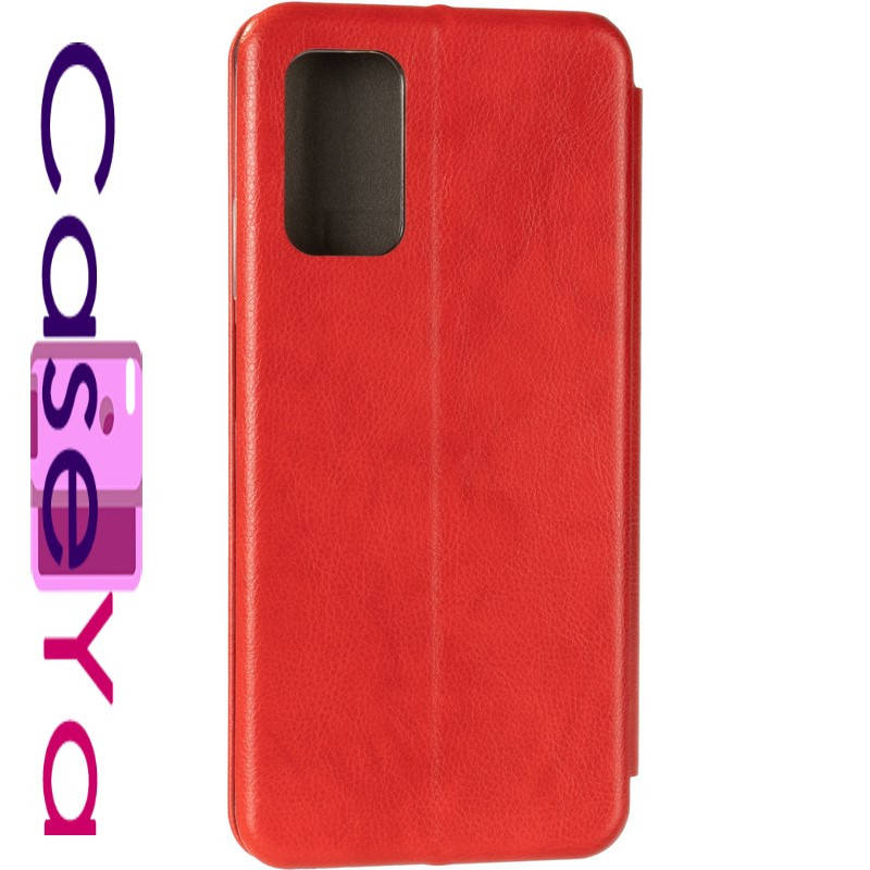 

Чехол книжка для телефона Xiaomi Redmi 9T красный \ Чехол книжка Ксиаоми Редми 9Т (магнитная есть отдел карты)