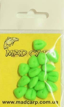 

Кукуруза силиконовая Mad Carp со стопорами салатовая 16шт.
