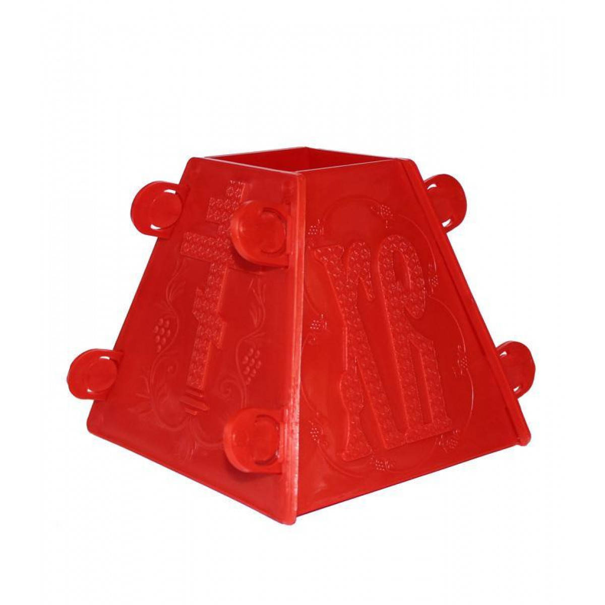 

Форма для творожной Пасхи маленькая на 350 г творога, Красный