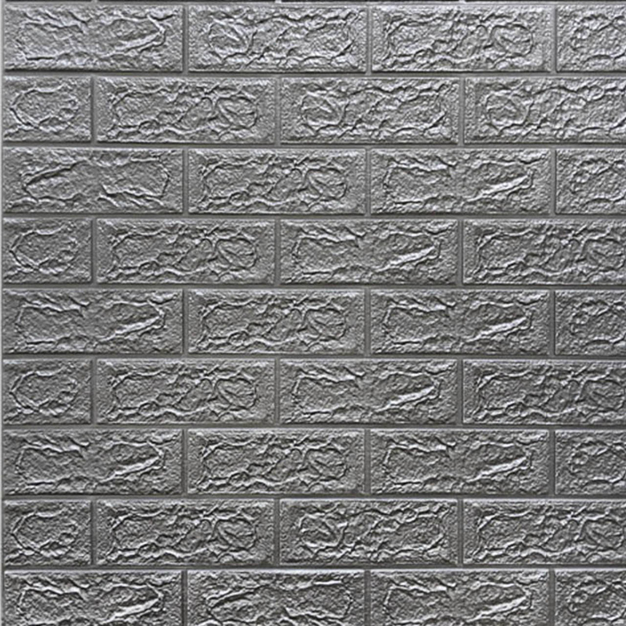 

Самоклеющаяся декоративная 3D панель Кирпич СЕРЫЙ 770*700 мм