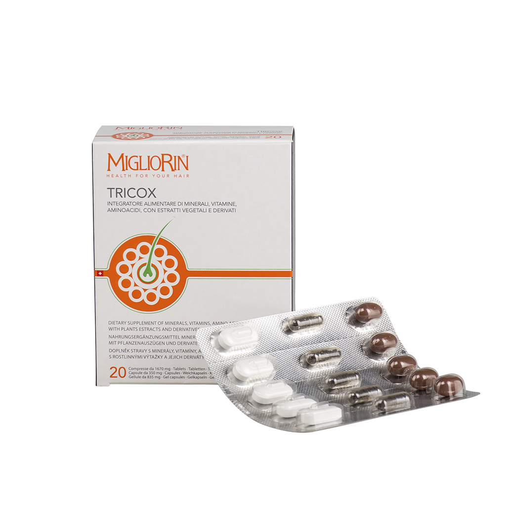 

Комплекс против выпадения волос Миглиорин Трикокс Migliorin TRICOX Вивасан Швейцария 60 шт