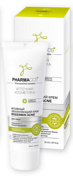 

Активный увлажняющий КРЕМ BIODERMIN ACNE для лица PHARMACOS