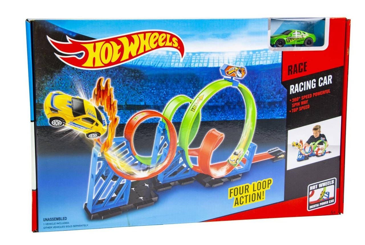 

Трек Хот Вилс с машинками Hot Wheels Четыре Кольца