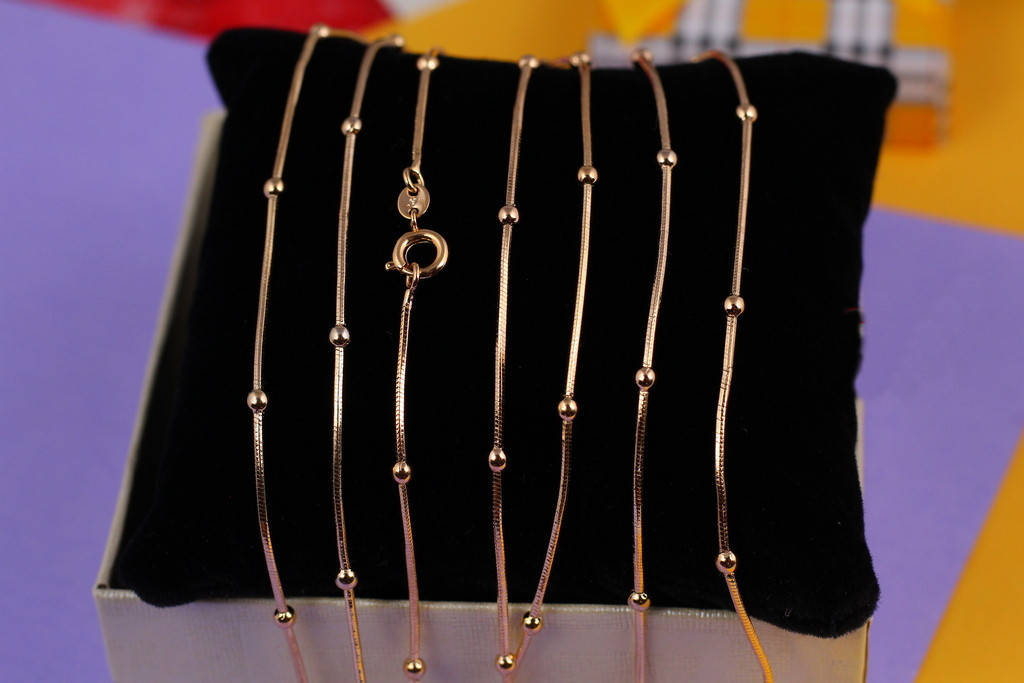 

Цепь Xuping Jewelry с шариками 45 см 1 мм золотистая