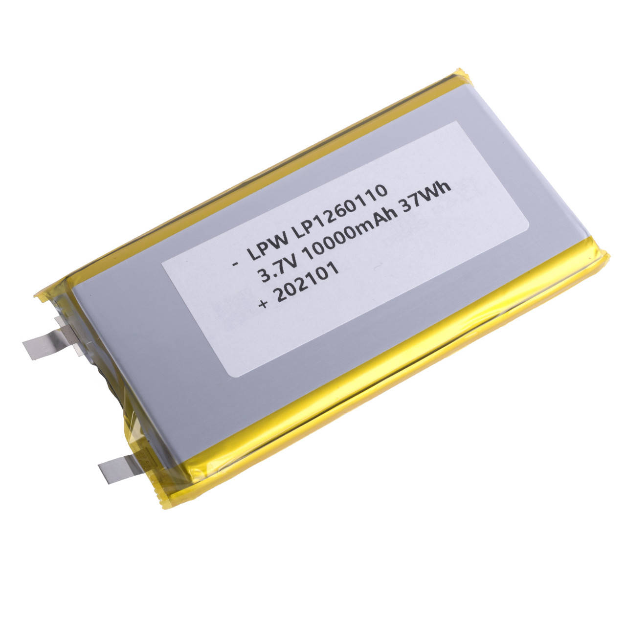 

LPW1260110 3.7V 10000mAh (LiPo, 180mΩ, 12x60x110mm) LiPower