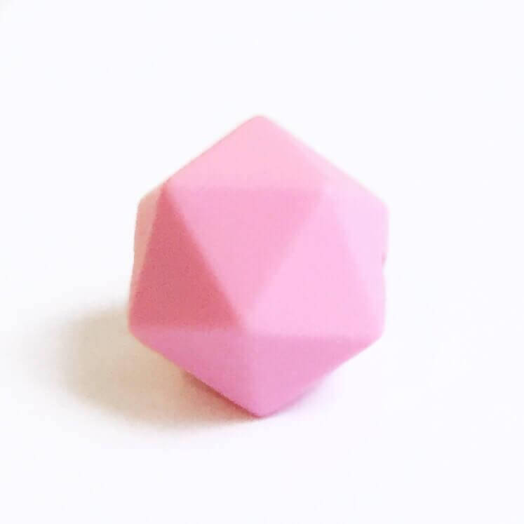 

Средний икосаэдр (розовый-2й) 17мм, силиконовые бусины