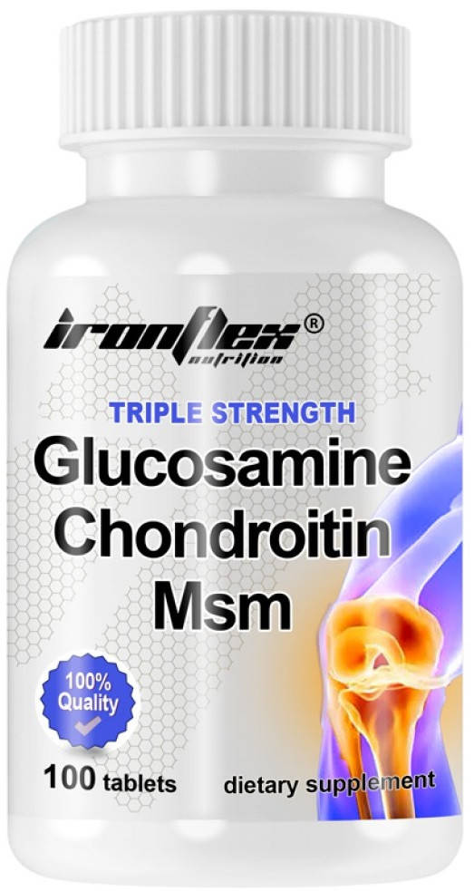 

Здоровье суставов IronFlex - Glucosamine Chondroitin MSM Triple Strength (100 таблеток)
