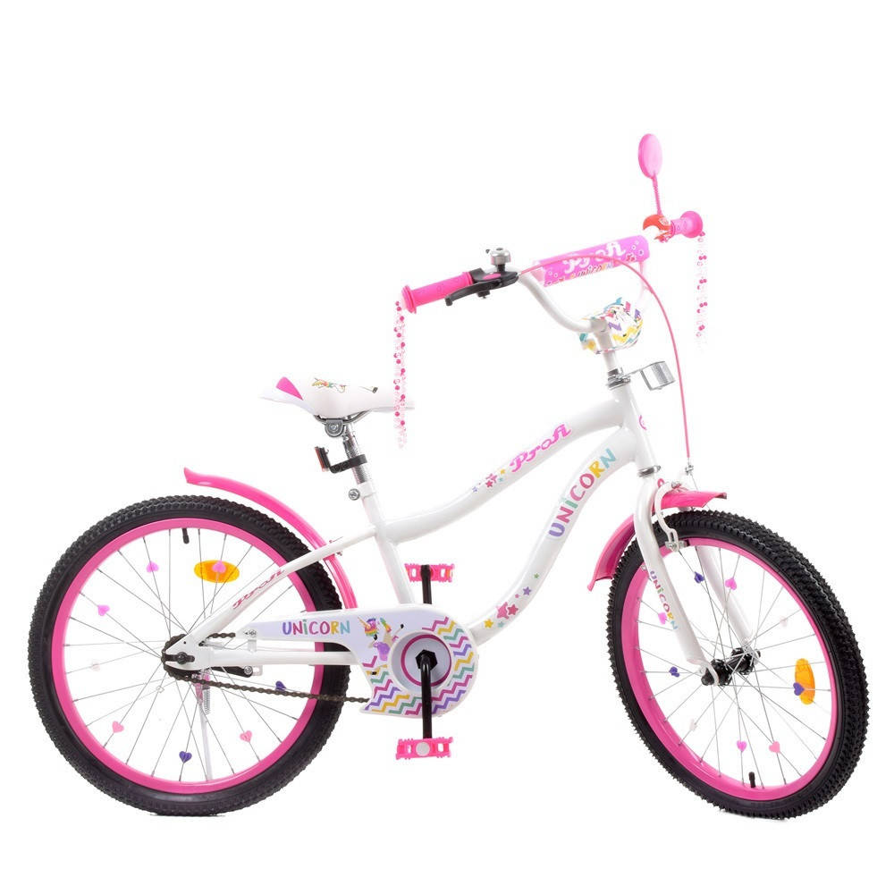 

Детский велосипед для девочки Profi Unicorn 20 дюймов Y20244, Белый