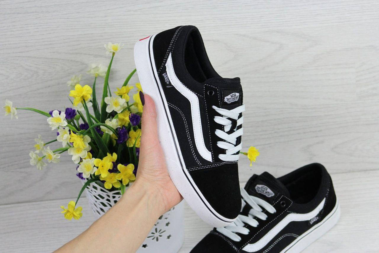 

Женские кеды Vans Old Skool черно-белые. Кроссовки Ванс Олд Скул черно белые на лето. Молодежная обувь Вансы., Черно-белый