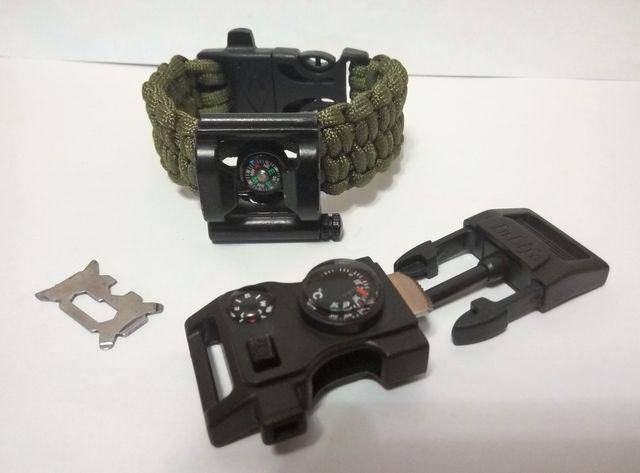 

Браслет выживания из паракорда 18 в 1, "Плетение "Быстрорасплетаемый"