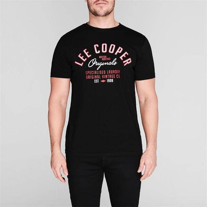 

Черная мужская футболка Lee Cooper (оригинал), размер L 50 52, Англия, хлопок