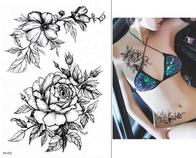 

Временное водостойкое тату, наклейка, 21x15 см