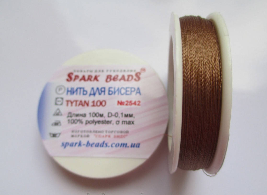 

Spark Beads Нить для бисера Tytan 100, длина 100 м 2542 коричневый светлый