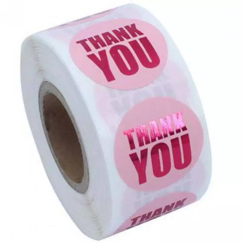 

Наклейки 25 мм Thank you 10 штук, Белый