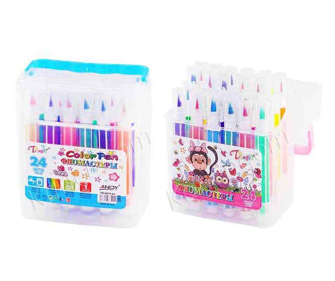 

Фломастеры-кисточки в пластиковом чемоданчике 24 цвета