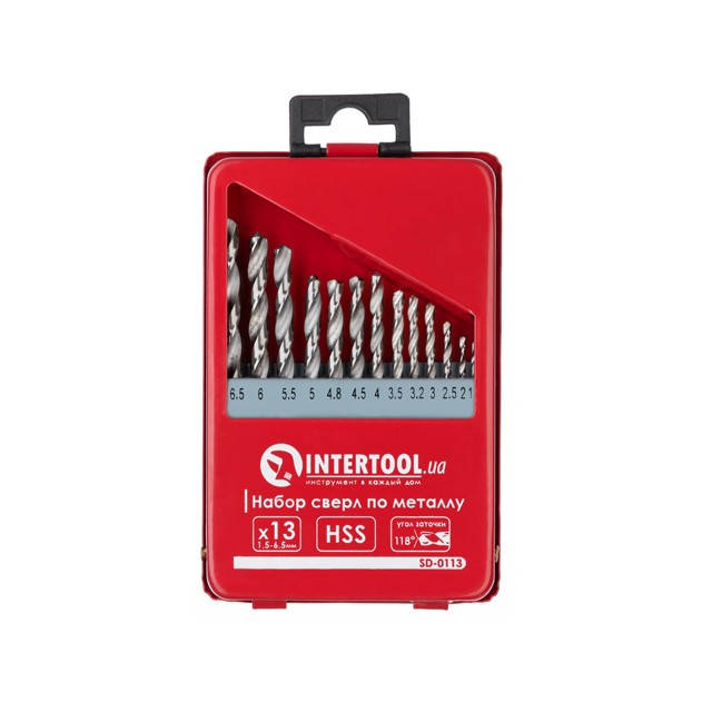

Набор сверл по металлу HSS INTERTOOL SD-0113