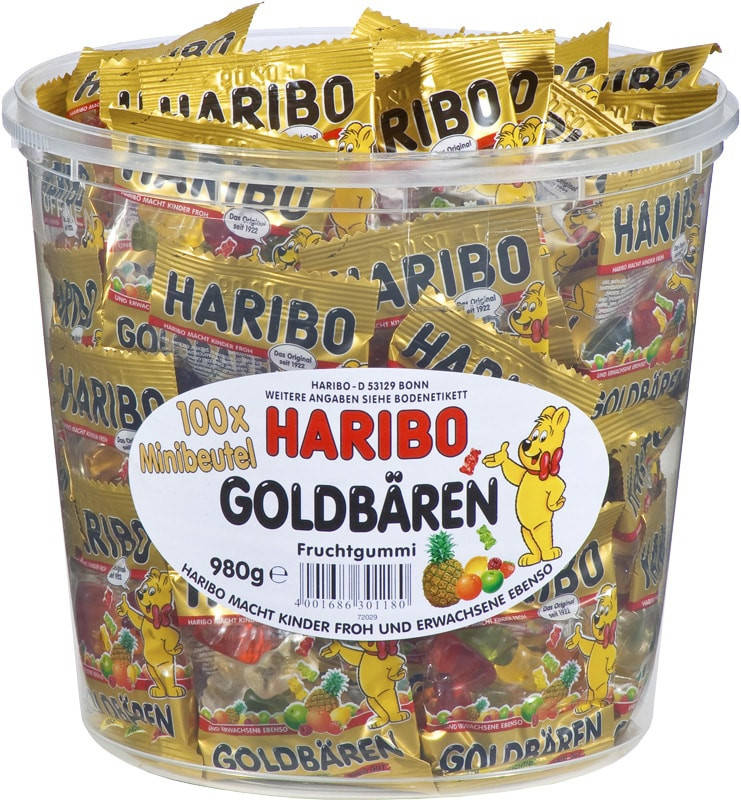 

Желейные конфеты Золотые Мишки Харибо Haribo 980 гр 100 шт
