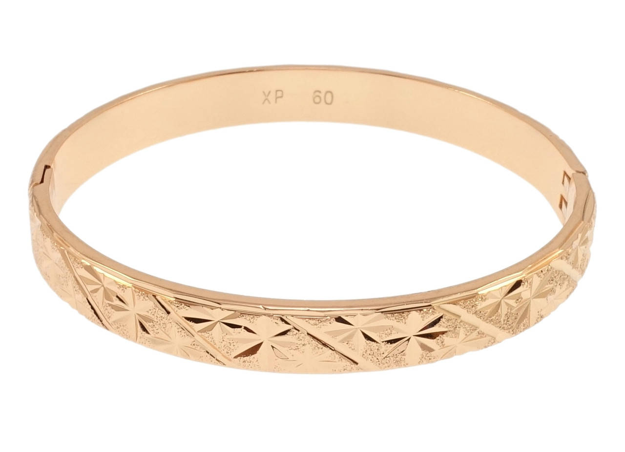 

Браслет Xuping Позолота РО "Декоративный орнамент алмазные звездочки с шагренью" ø 6 см