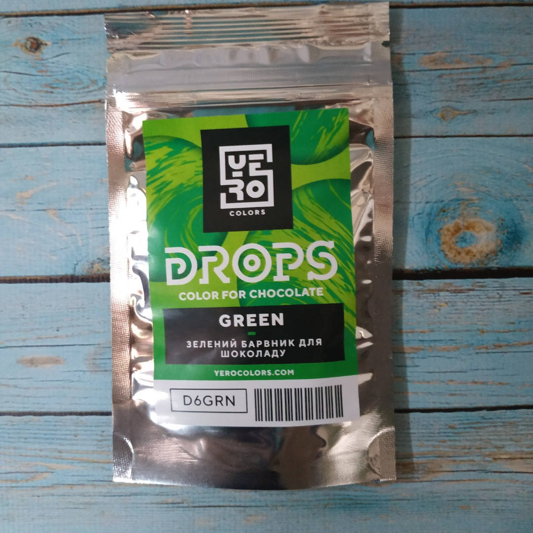 

Пищевой краситель YeroColors Зеленый/GREEN для шоколада 6 г