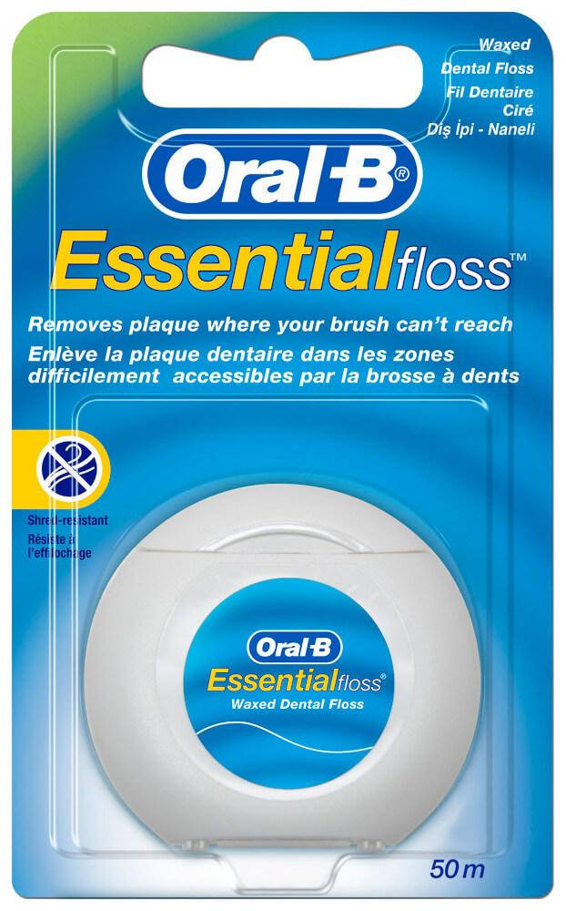 

Зубная нить Essential floss Waxed мятная 50 метров