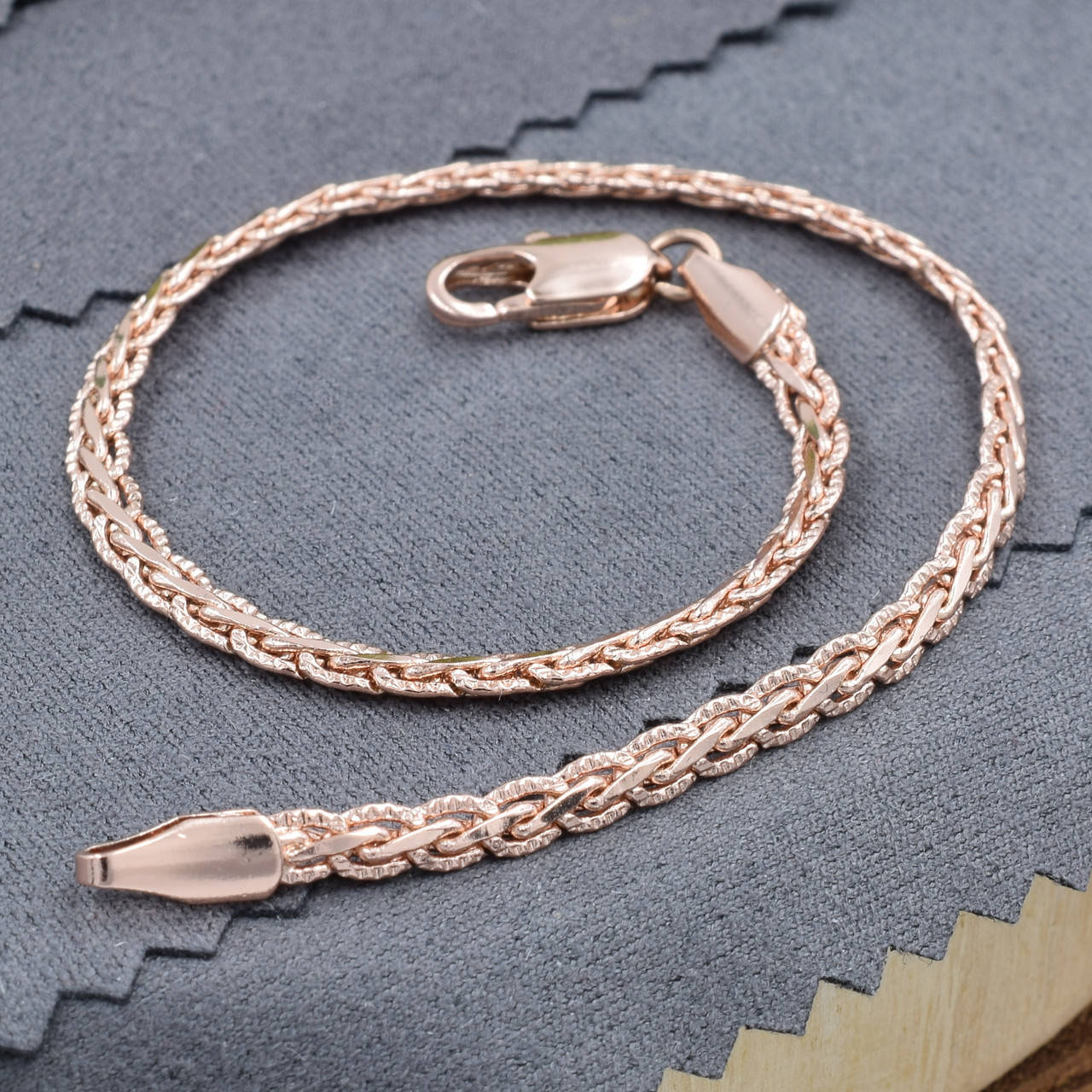 

Браслет Клеопатра с узором 36761 ширина 4 мм позолота РО длина 20