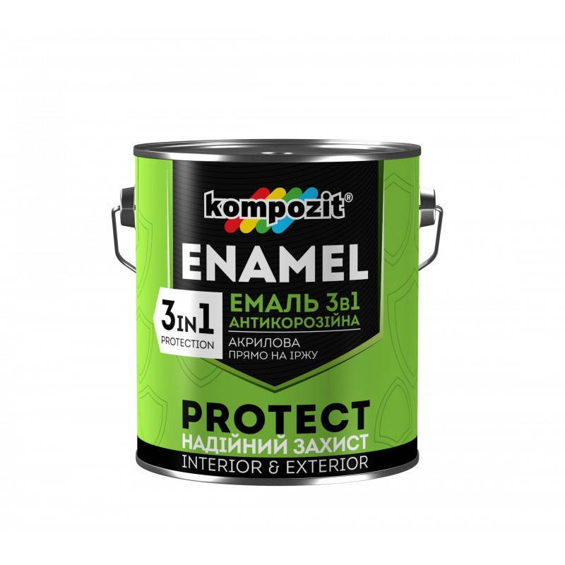 

Емаль антикорозійна 3в1 "Композит" PROTECT чорна RAL 9004 2,7 кг