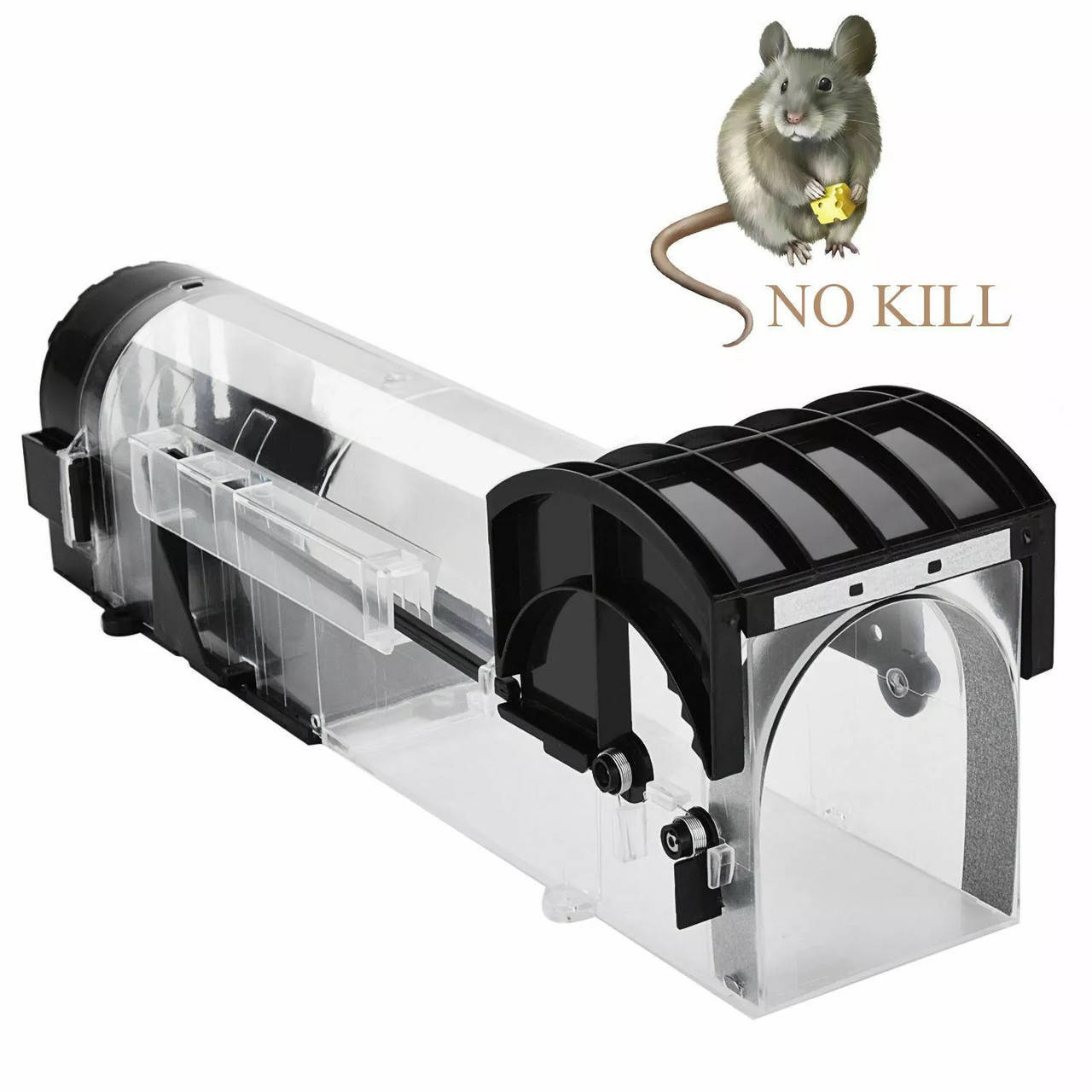 

Мышеловка живоловка многоразовая из прозрачного пластика Humane Trap (НТ-25295)