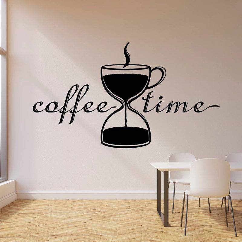

Виниловая наклейка "Coffee time" 50х98 см, Белый