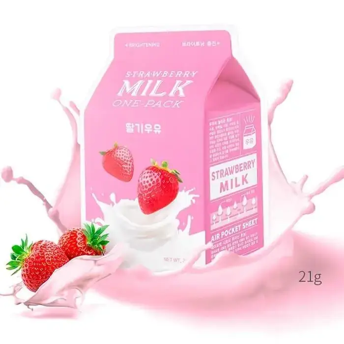 

Тканевая маска с экстрактом клубники A'PIEU Milk Strawberry Milk One-Pack