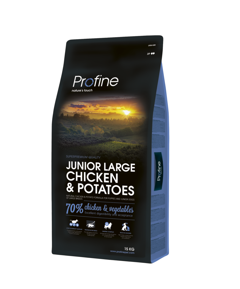 

Сухой корм Profine Junior Large Breed Chicken & Potatoes для щенков крупных пород с курицей 15 кг