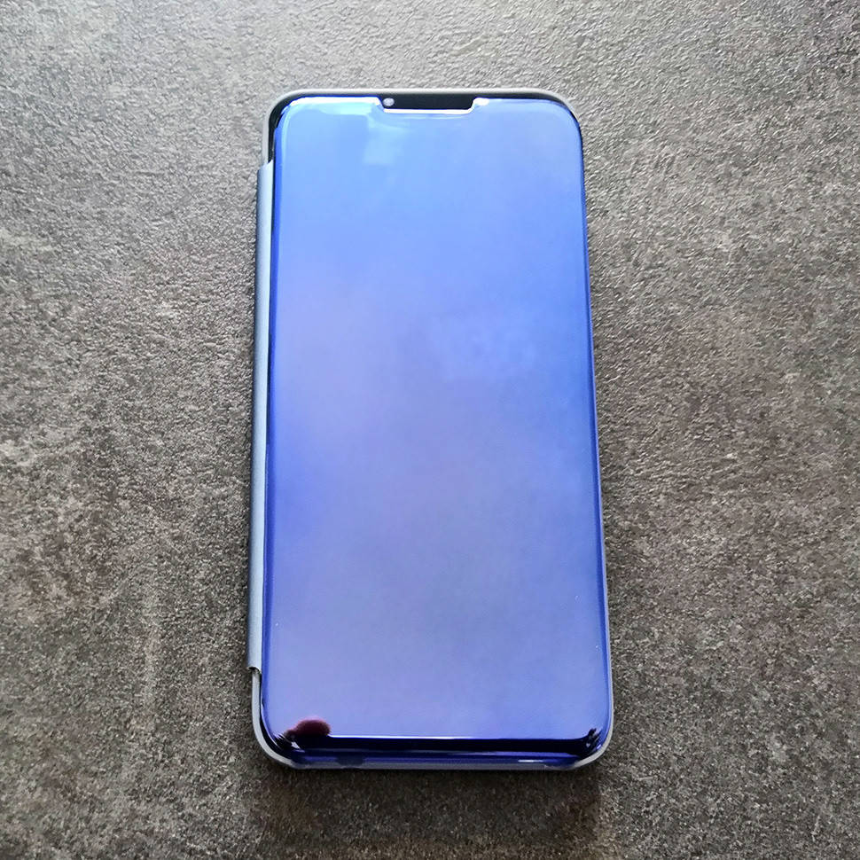 

Зеркальная чехол-книжка Clear View для Samsung Galaxy A70 A705F Blue, Синий