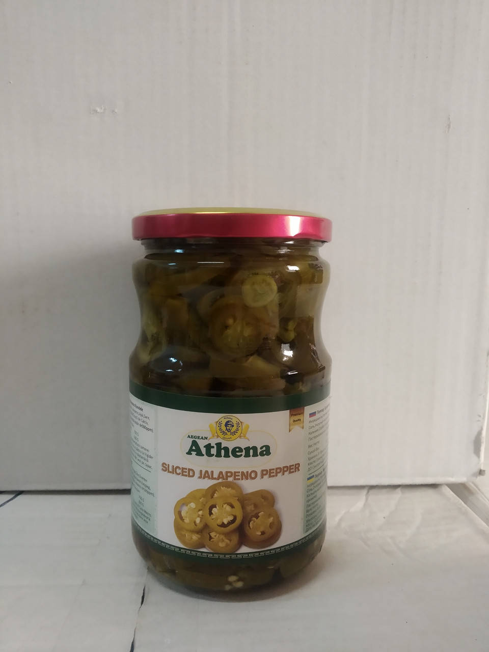 

Перец "Халапеньо" Athena резаный зеленый острый стекло 720/360 гр.