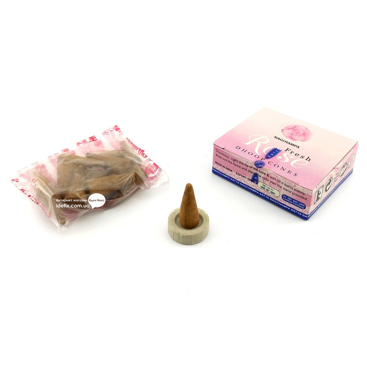 

Благовоние Fresh Rose dhoop cones Satya 12шт/уп. Арома-конусы Свежесть Розы (32427)