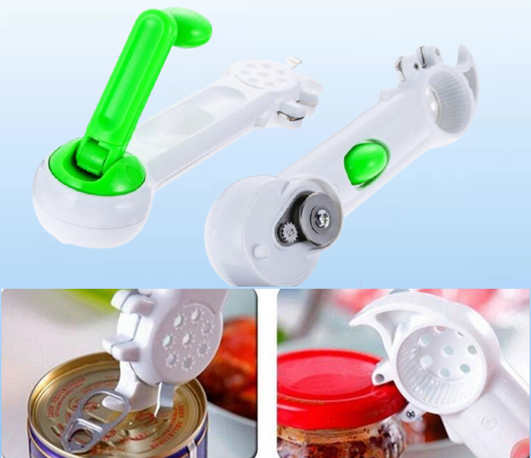 

Универсальная открывалка - консервный нож 6 в 1, Зелёный