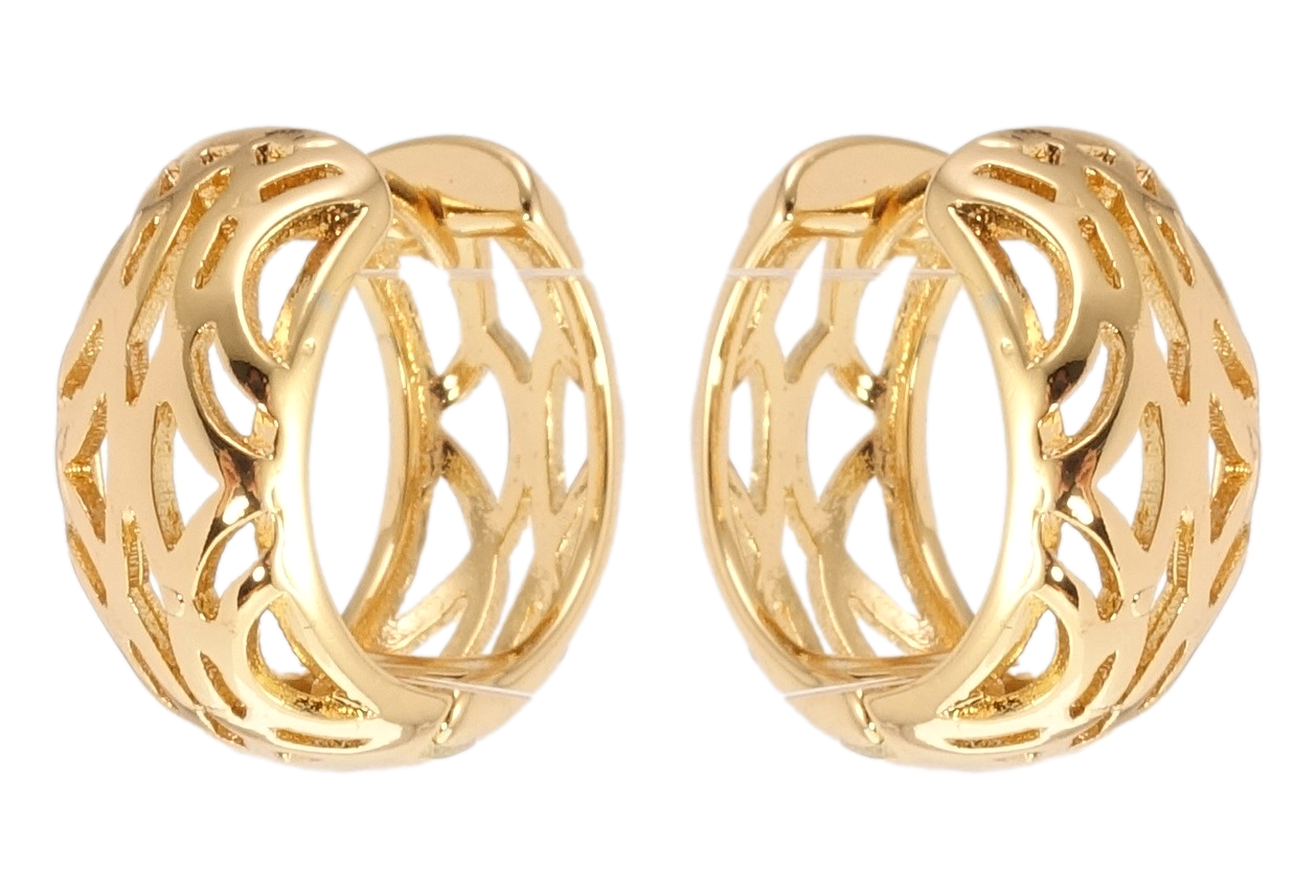 

Серьги Xuping Позолота 18K колечки "Декоративный резной орнамент"