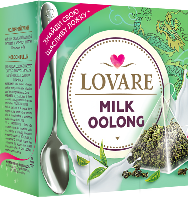 

Чай в пирамидках Молочный улун Оолонг. Lovare Milk Oolong 15 пирамидок по 2 г