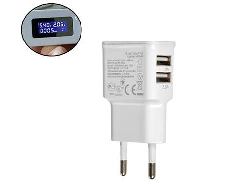 

USB сетевое зарядное устройство 2xUSB, 5В 2А