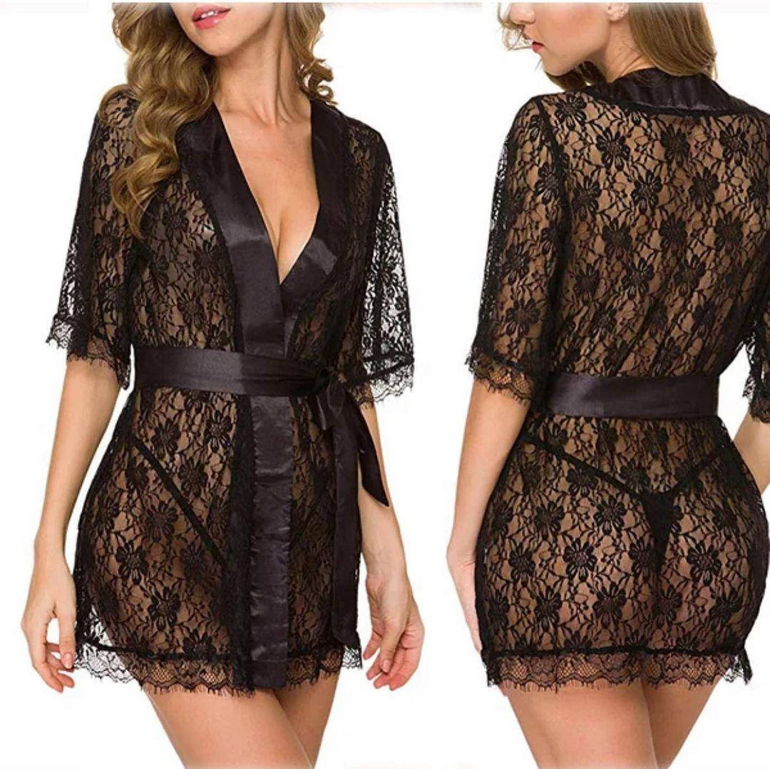 

Шикарный кружевной халатик