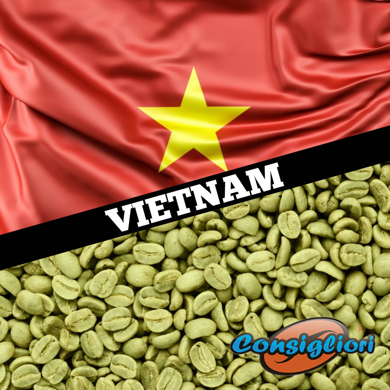 

ЗЕЛЕНЫЙ зерновой кофе "ВЬЕТНАМ", Робуста 100% (scr.18, blue dragon)