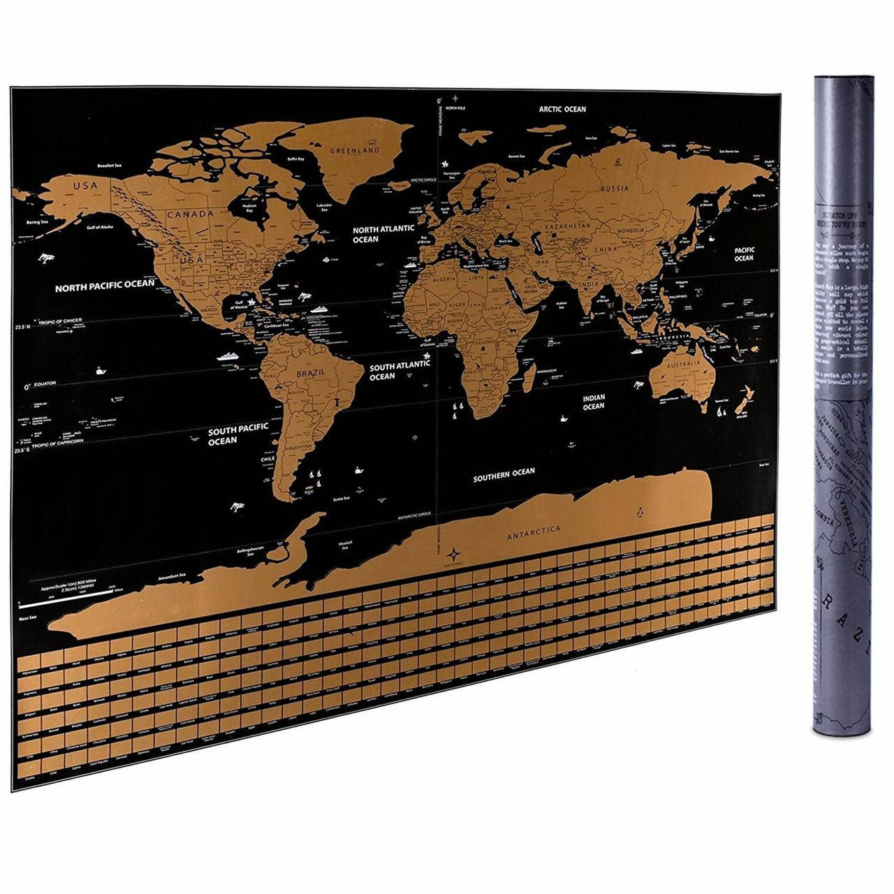 

Скретч карта мира Scratch Map Deluxe Edition black