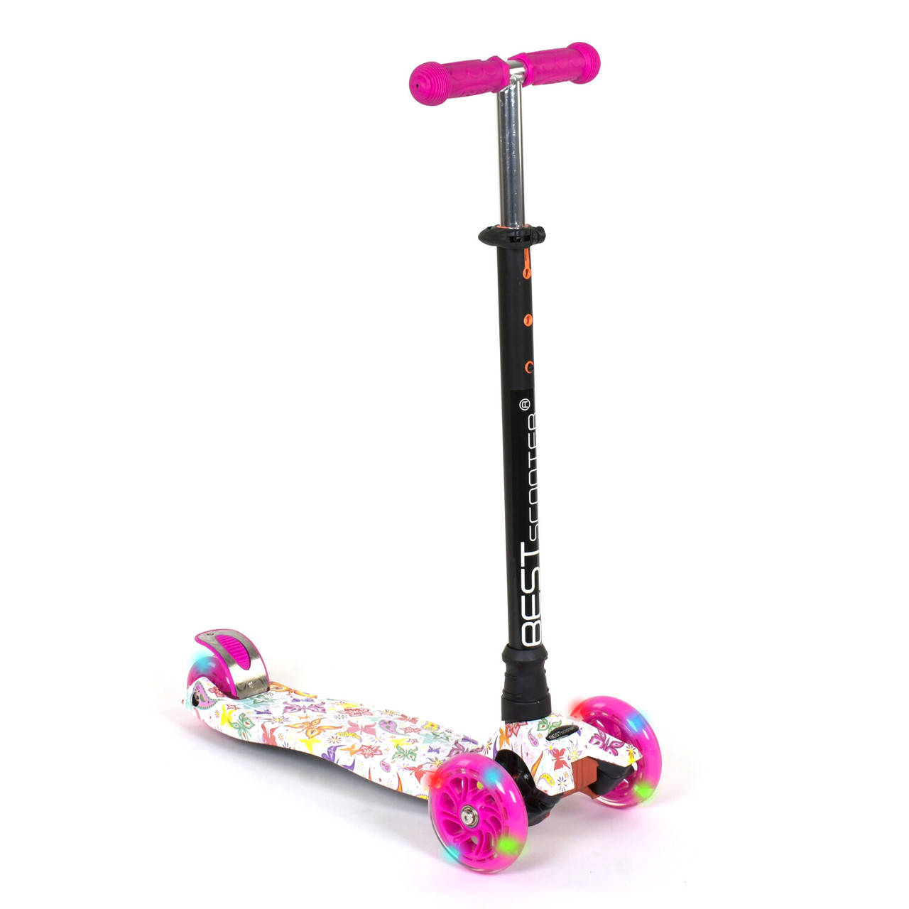 

Детский Самокат MAXI Best Scooter Бабочки розовый цвет, Фиолетовый