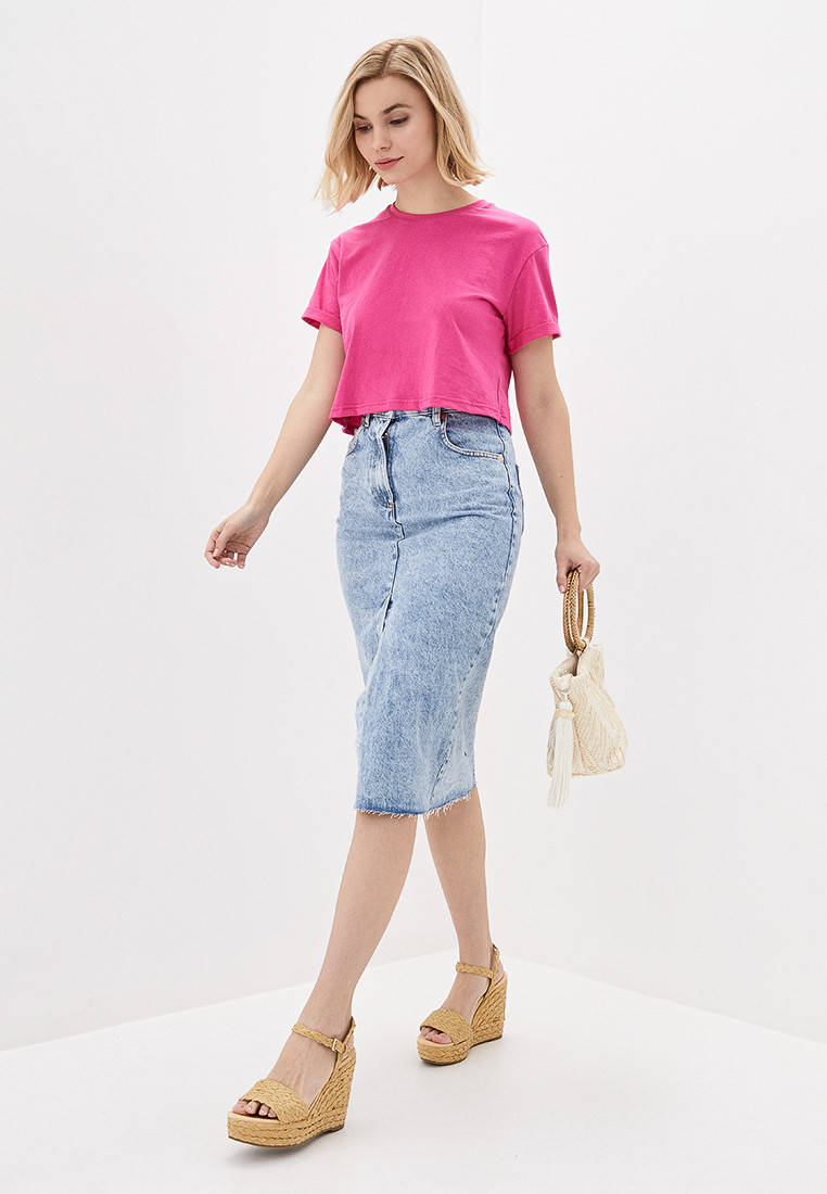 

Футболка укороченная малиновая, Малиновый