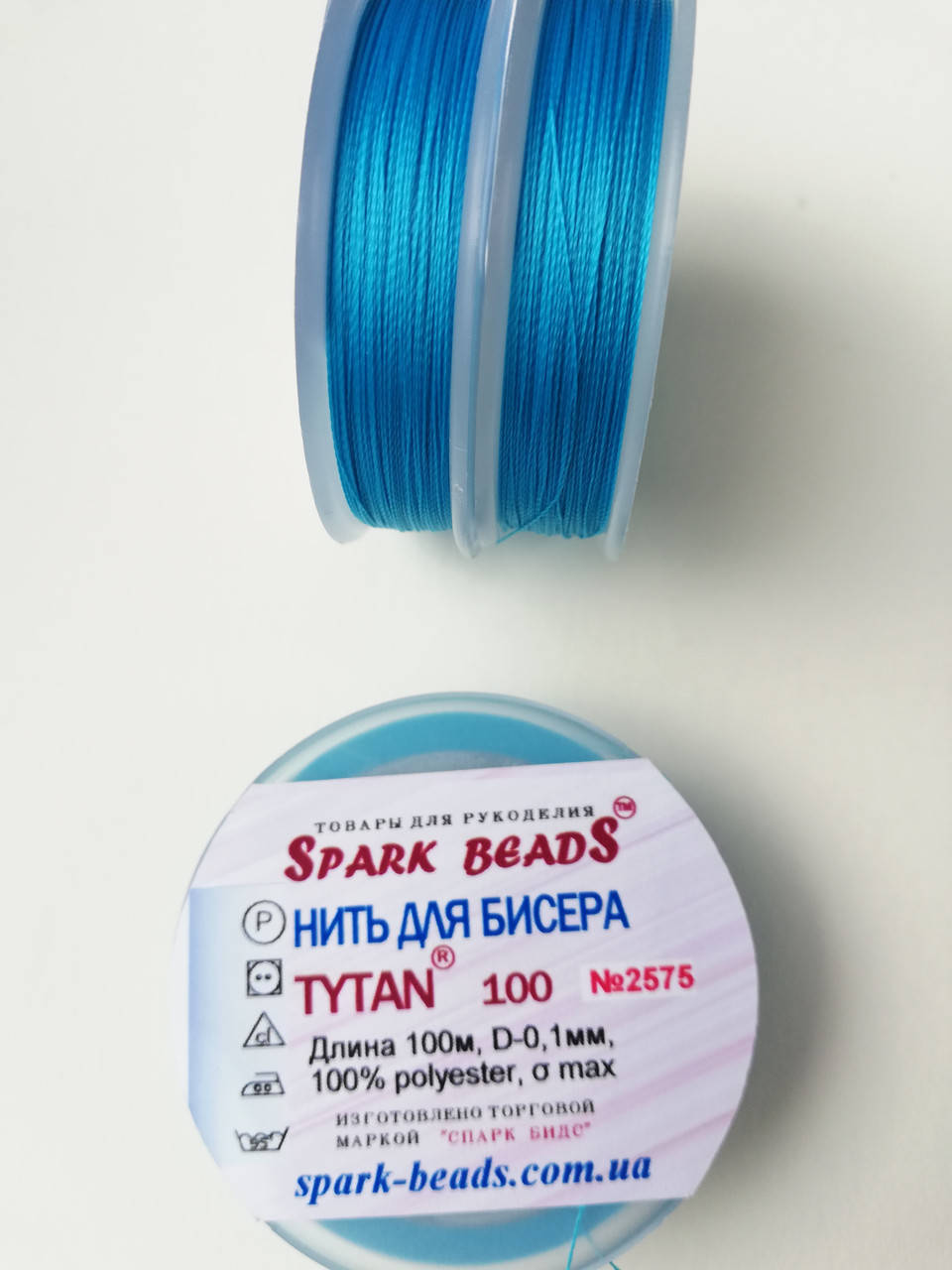

Нитки ТYTAN 100 №2575 Блакитний, Белый