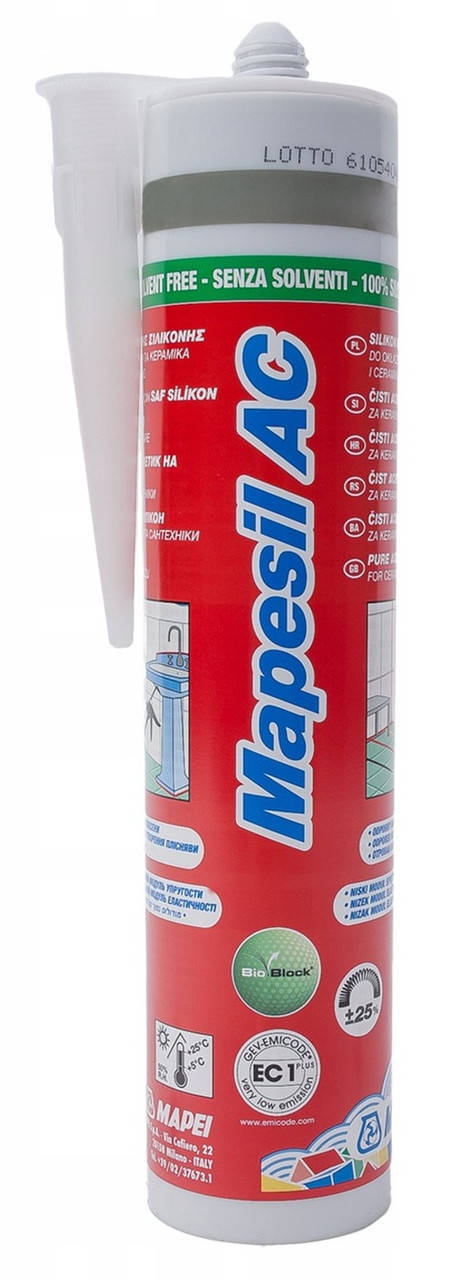 

Клей-герметик силіконовий Mapei Mapesil AC 310мл, 116 Сірий мох