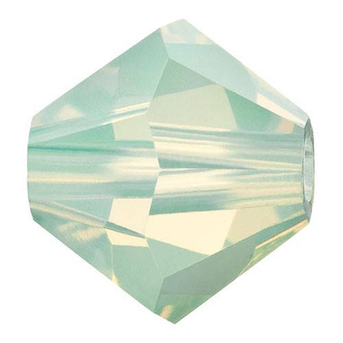 

Хрустальные биконусы Preciosa (Чехия) 4 мм Chrysolite Opal, Зелёный